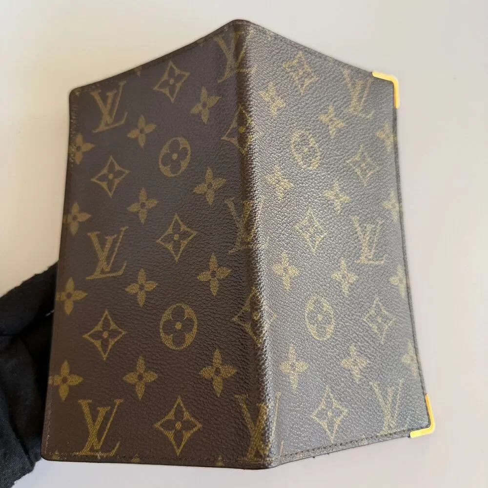 Louis Vuitton monogram long wallet passport card holder unisex authentic with C